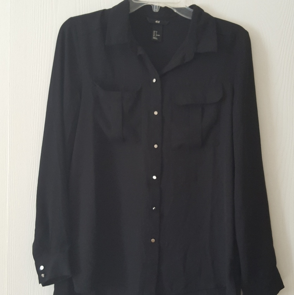 Sheer button down blouse